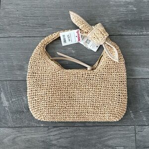 NWT Woven Tan Handbag